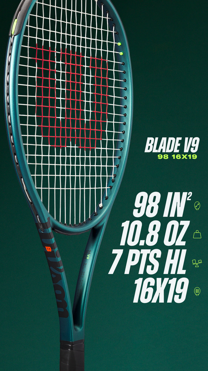 Wilson BLADE 98 16X19 V9.0 305g(Free Restring) - Unstrung