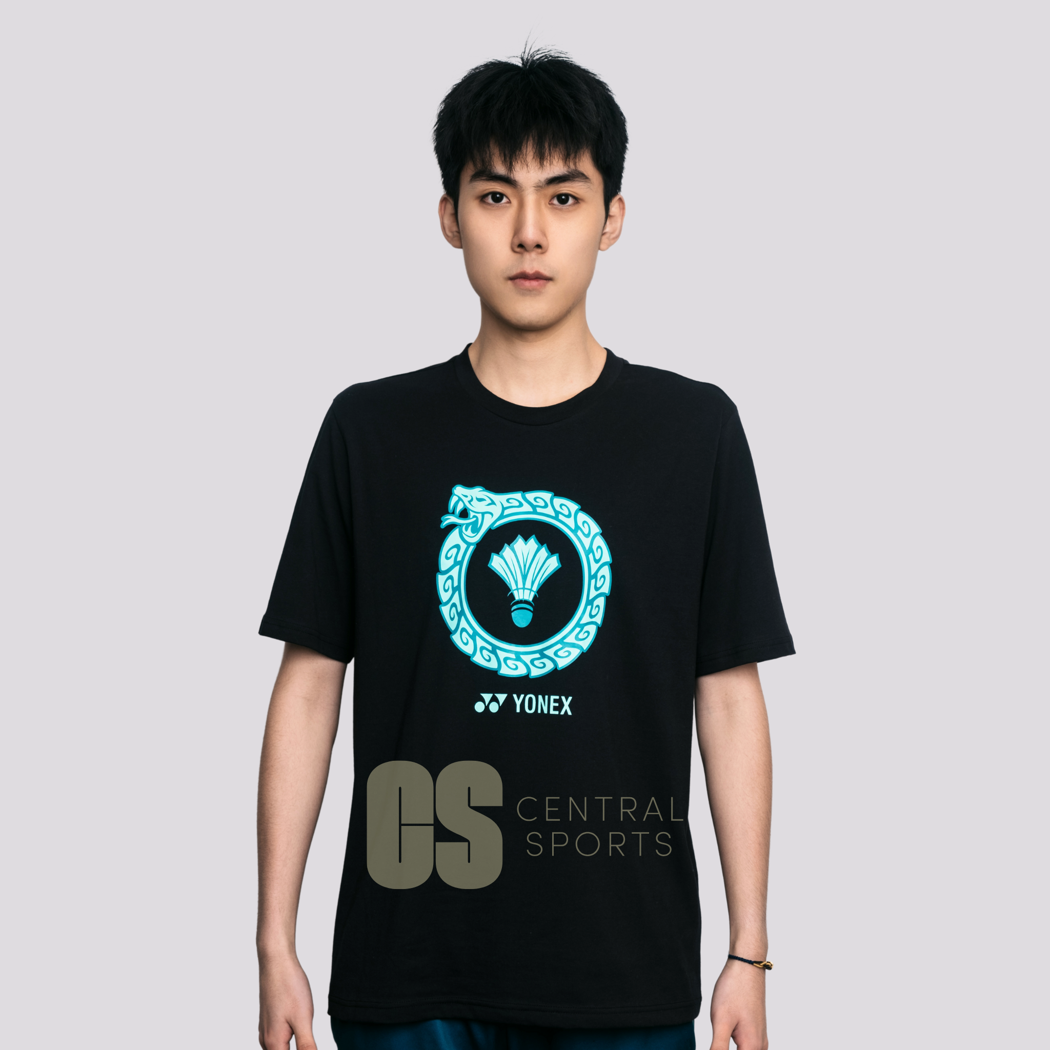 Yonex CNY2025 Snake Ring Mens Cotton T-Shirt Black