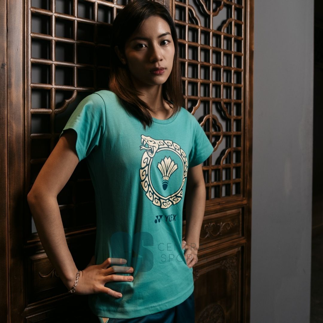 Yonex CNY2025 Snake Ring Womens Cotton T-Shirt Jade