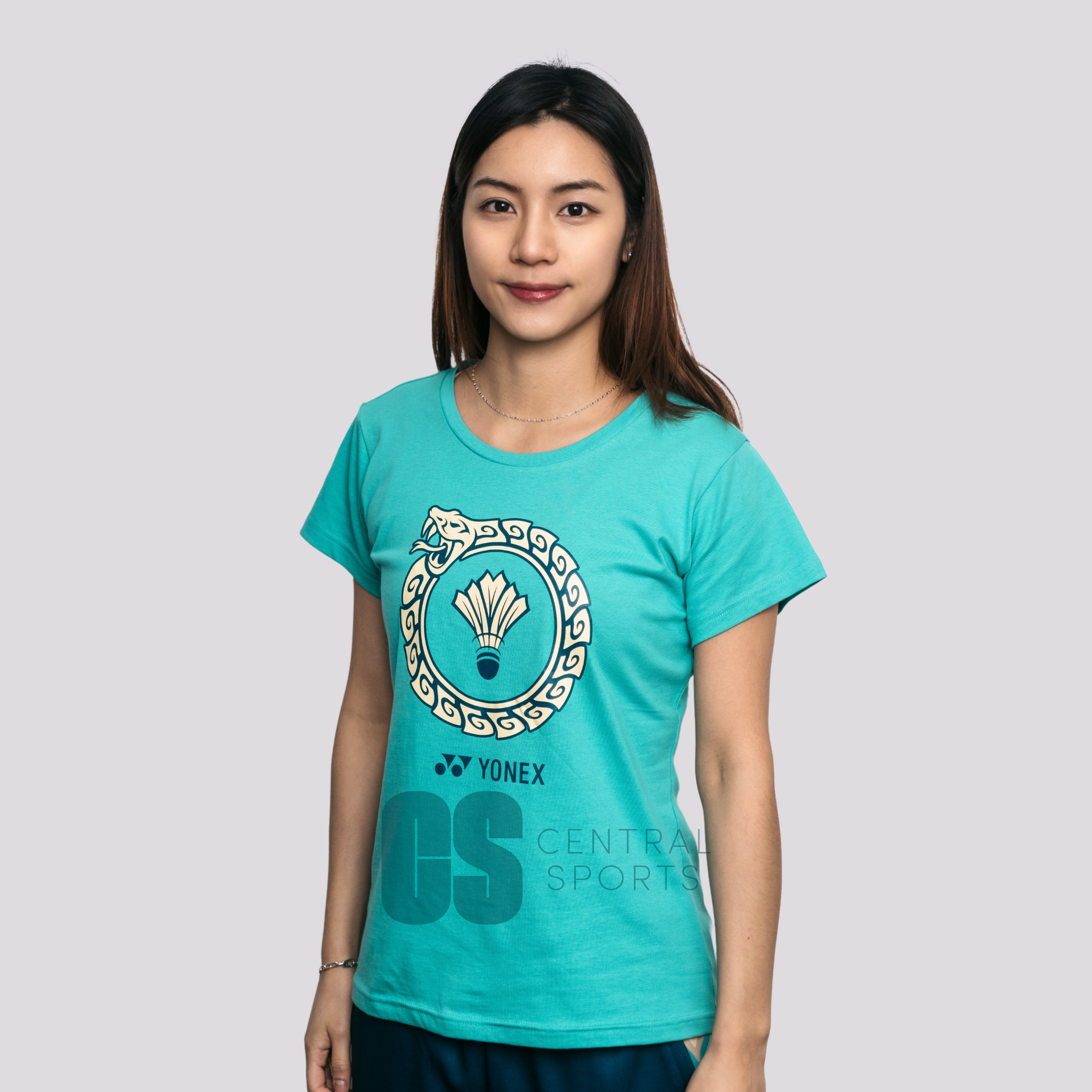 Yonex CNY2025 Snake Ring Womens Cotton T-Shirt Black