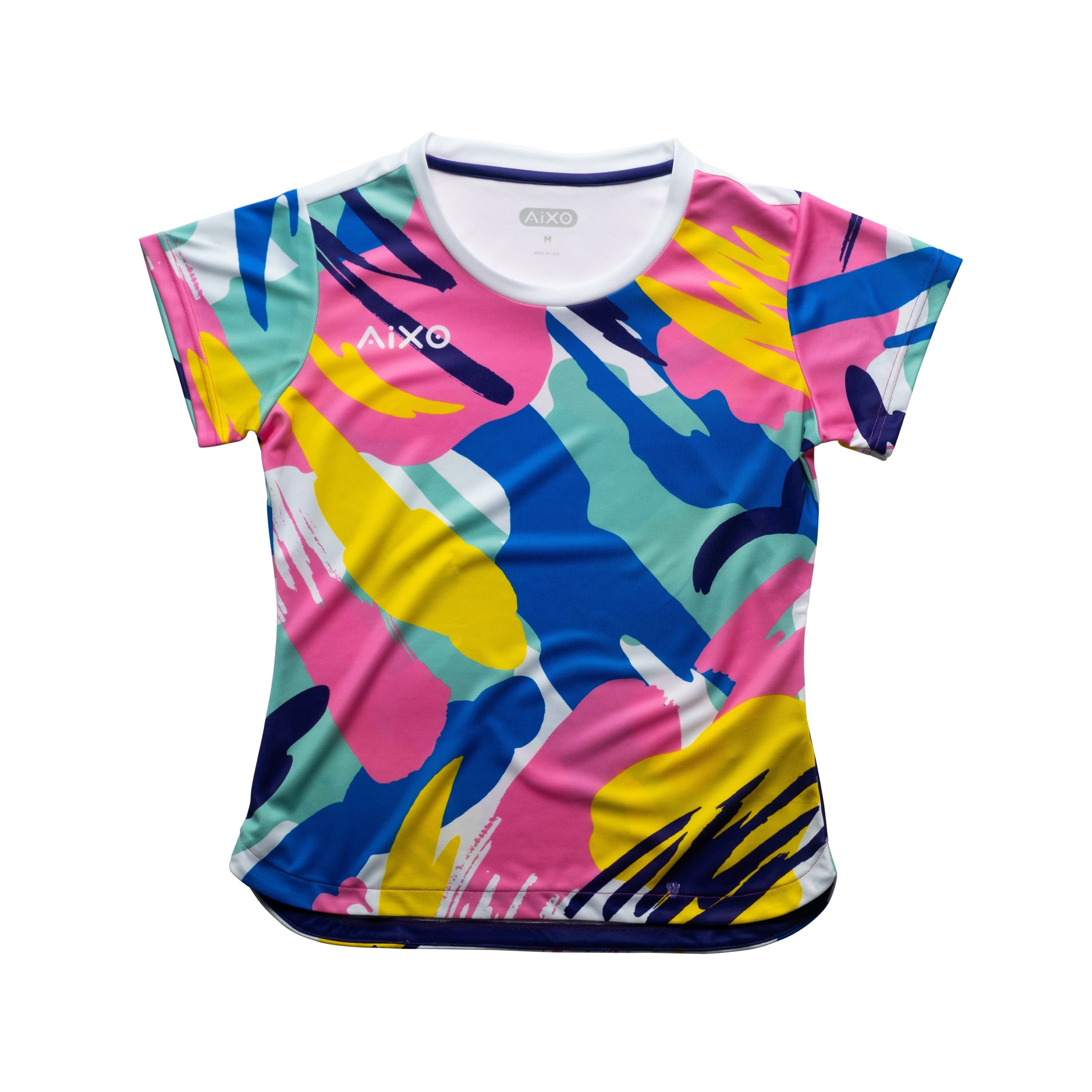 Aixo Abstract T-Shirt Womens (Multicolour Dark)