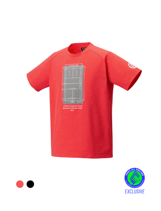 Yonex All England Souvenir Unisex T-Shirt YOB25001EX Coral Red