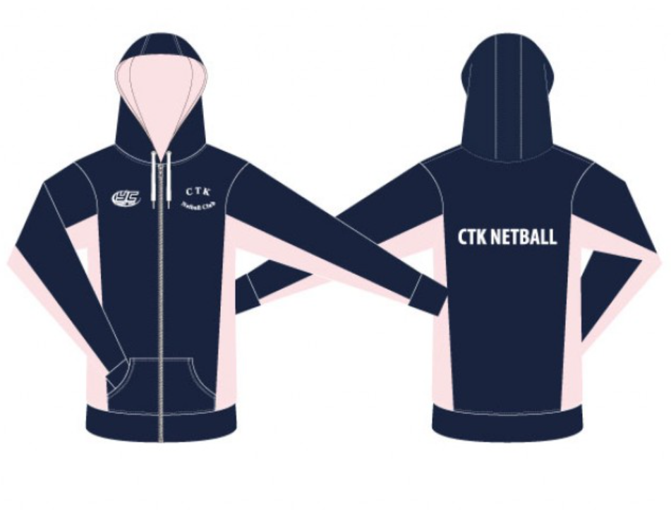 CTK Netball zip hoodie