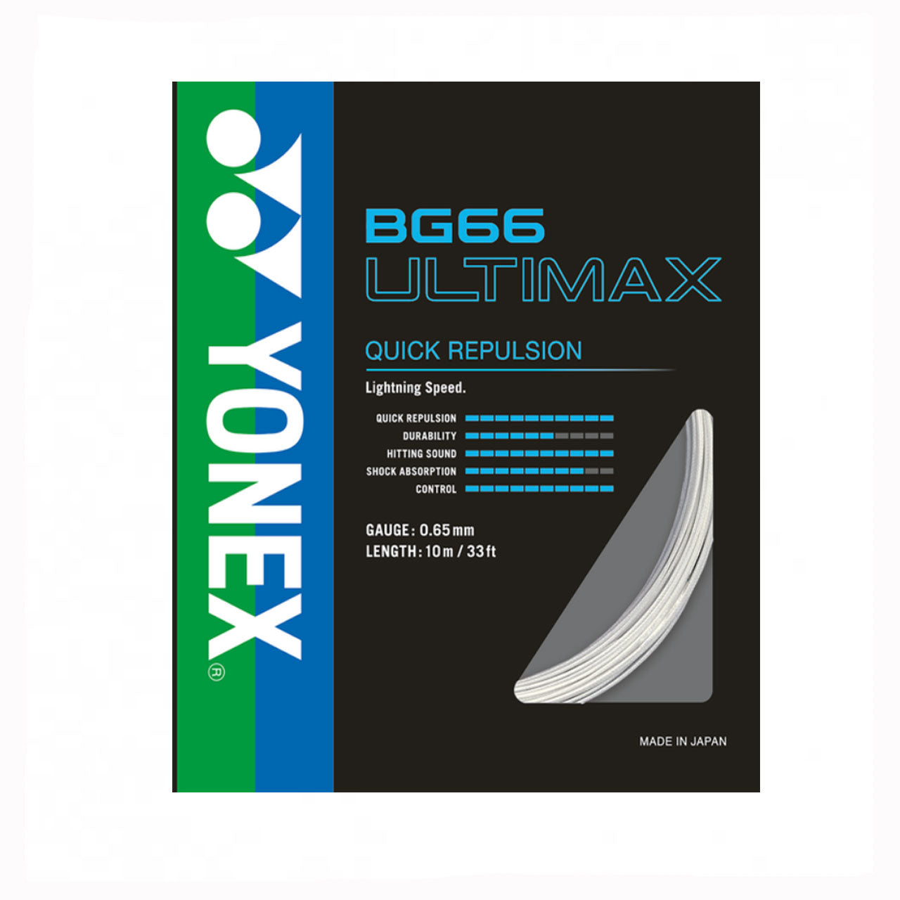 Yonex BG66 Ultimax String (10m Set) Pearl Blue