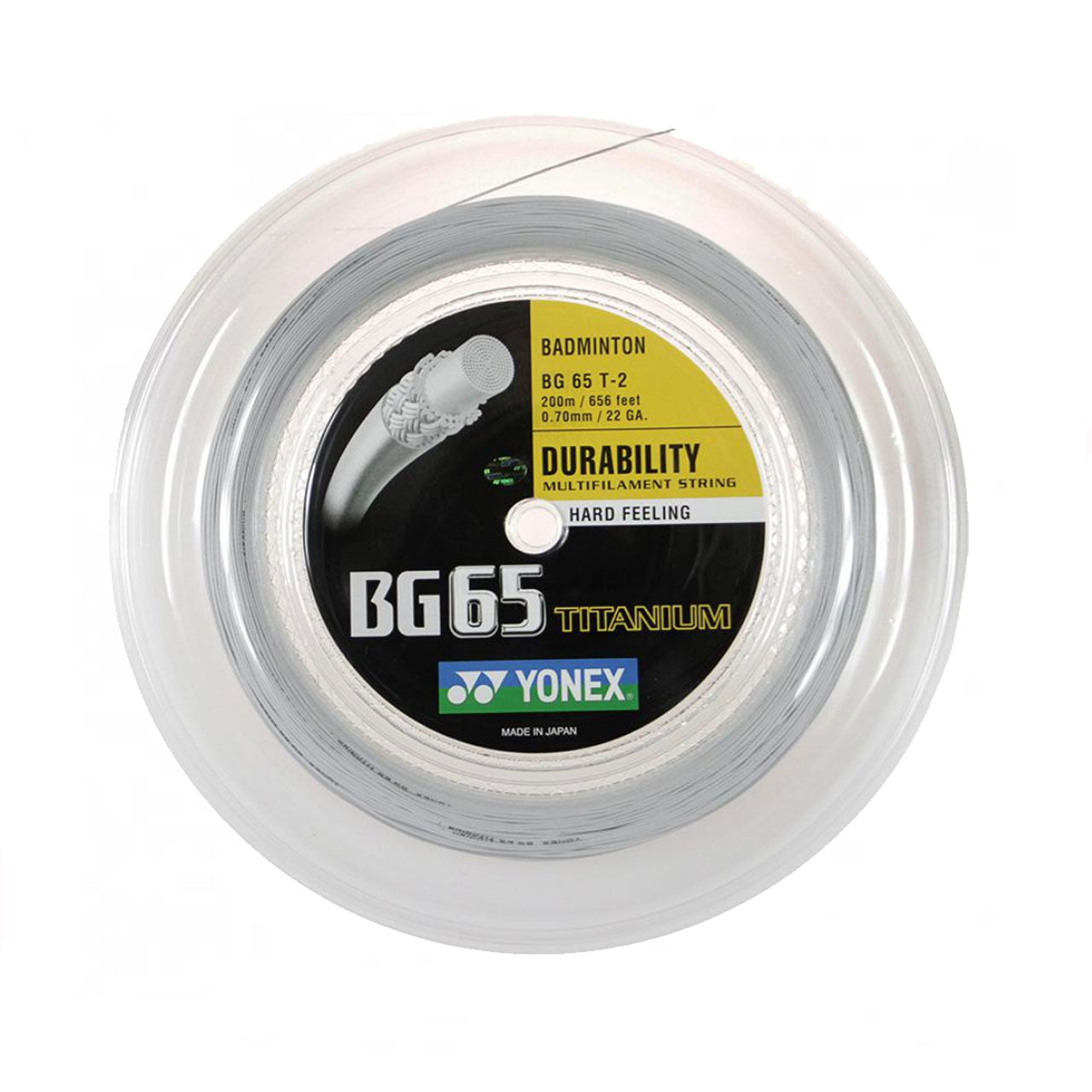 Yonex BG65 Titanium Badminton String (200m Reel) White