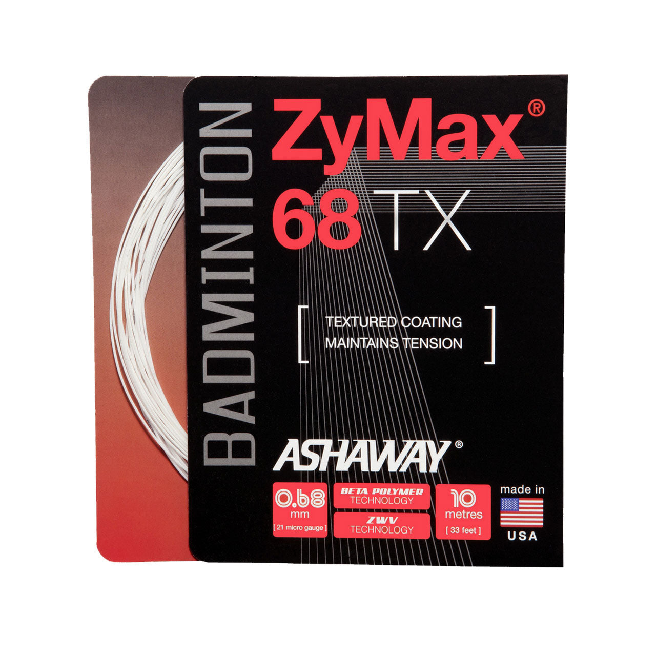 Ashaway Zymax 68TX String (10m Set) Yellow