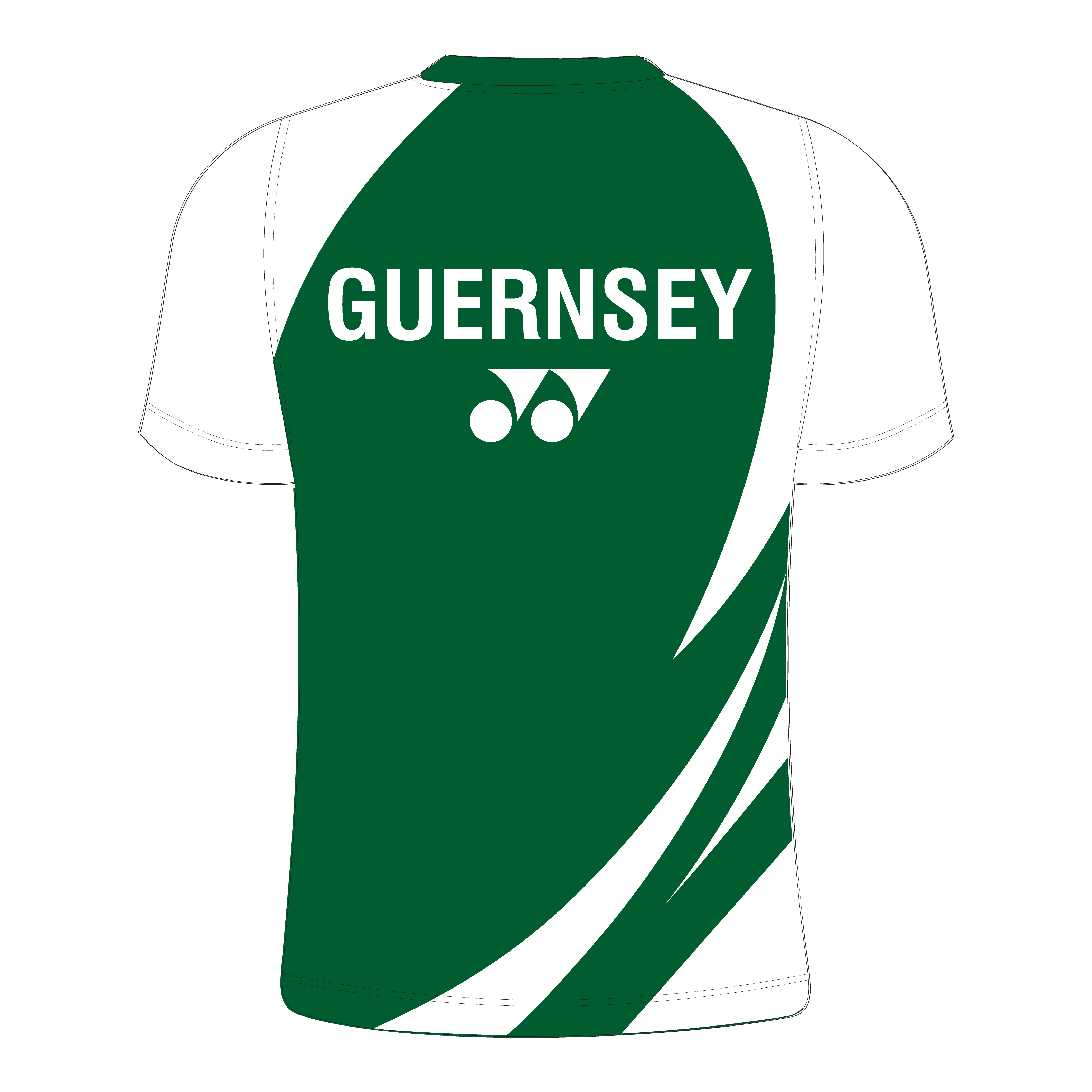 Guernsey Beast Womens T Shirt GREEN/WHITE