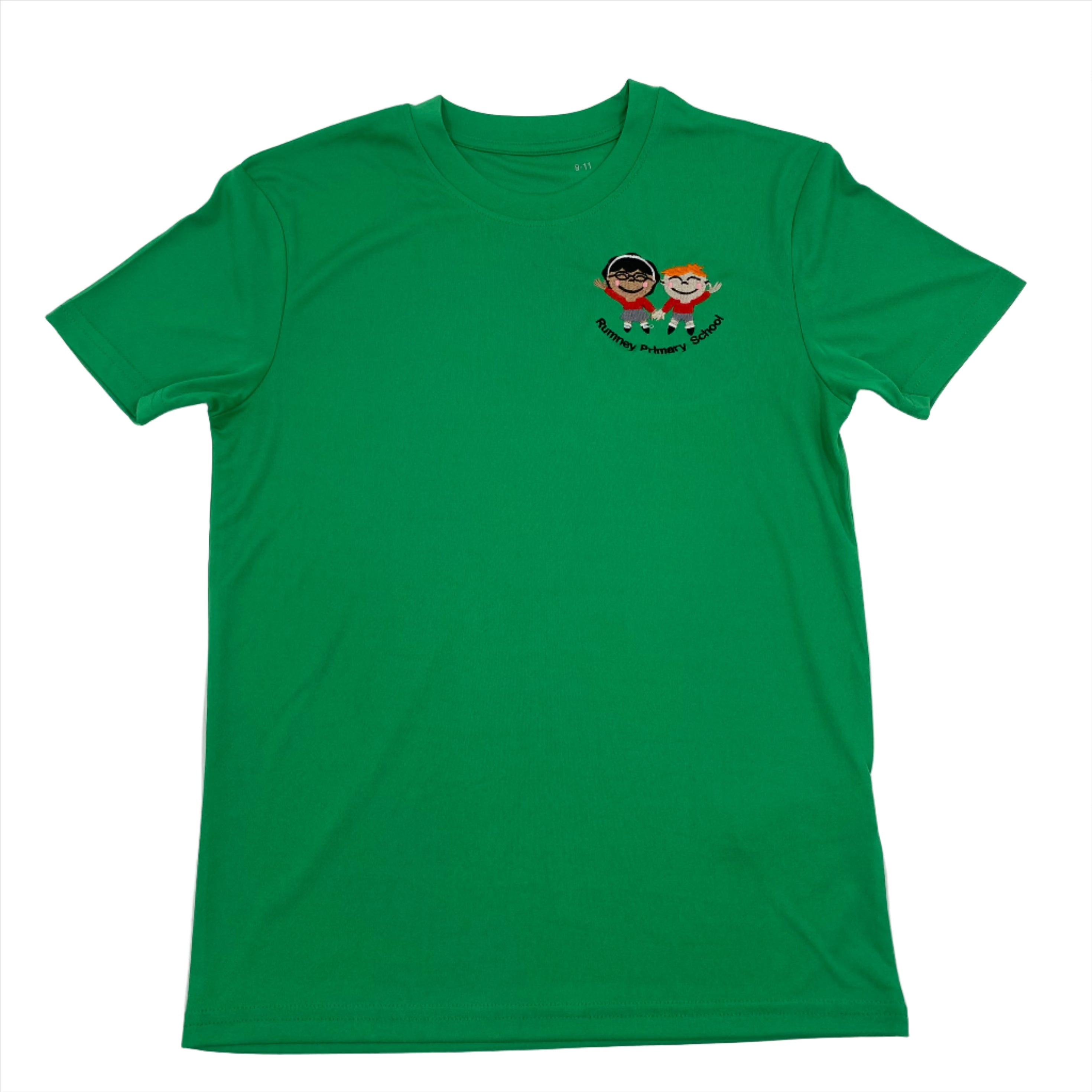 Rumney Primary School PE T shirt Green