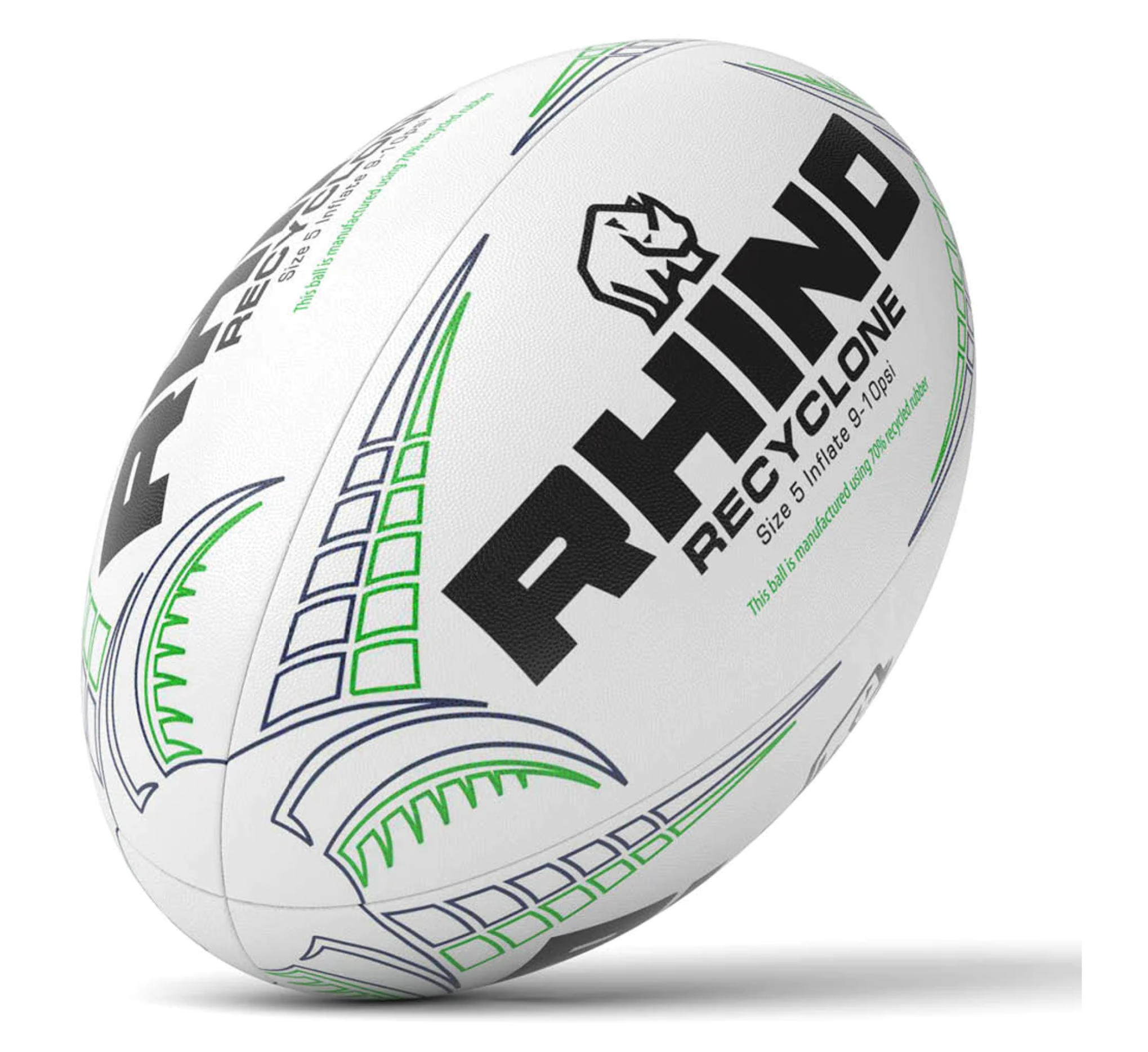 Rhino Recyclone Recycled Rugby Ball