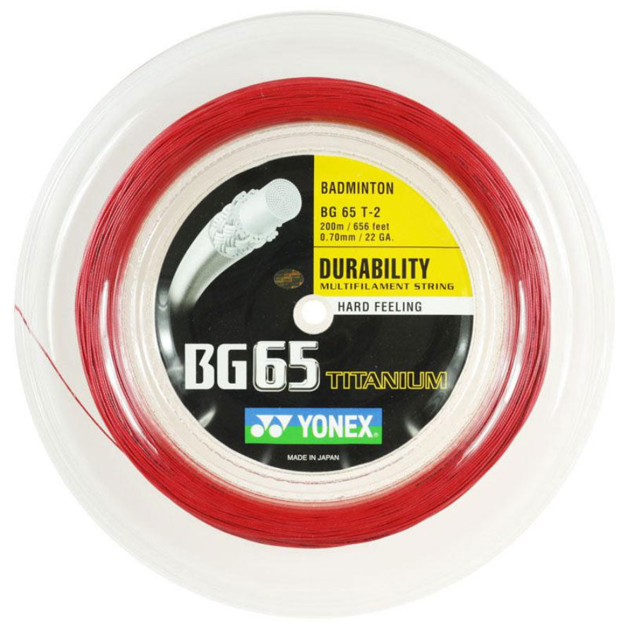 Yonex BG65TI String (200m Reel) Red