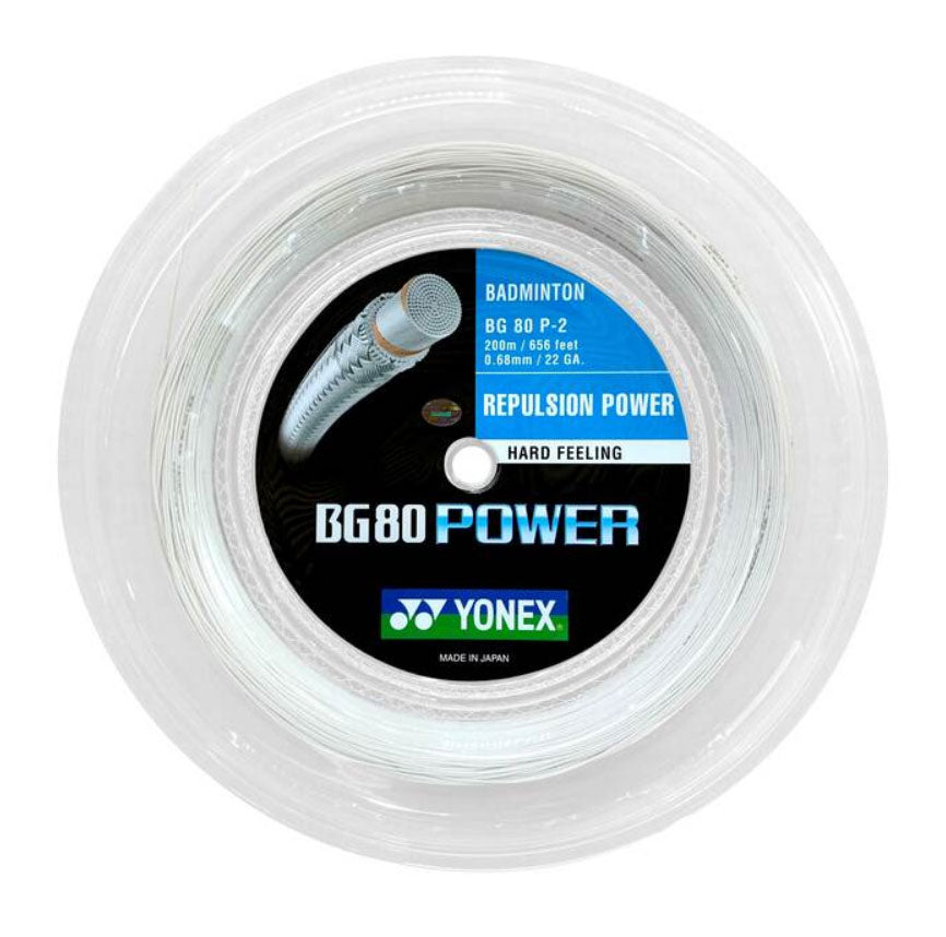 Yonex BG80 Power Badminton String (200m Reel) White