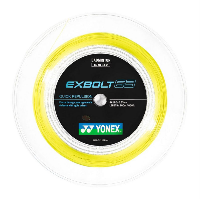 Yonex EXBolt 63 String (200m Reel) Yellow