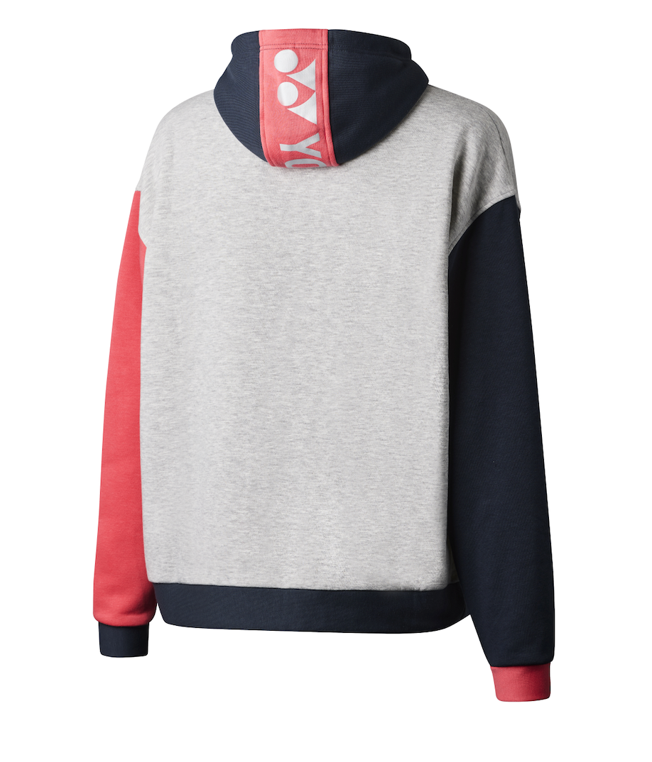 Yonex YHD123 Hoodie Unisex (Grey/Gunmetal/Cerise)