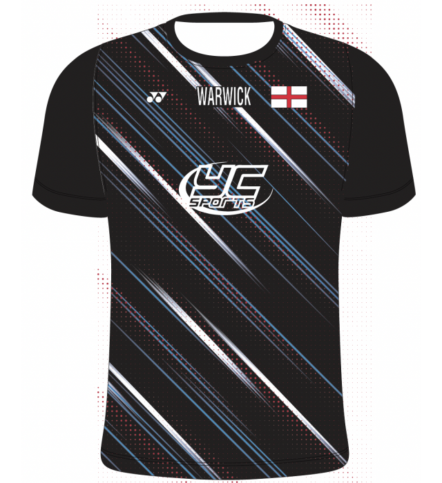 Warwick Yonex T011WC Flash T Shirt Crew Neck Womens Black/Sky/Red/White