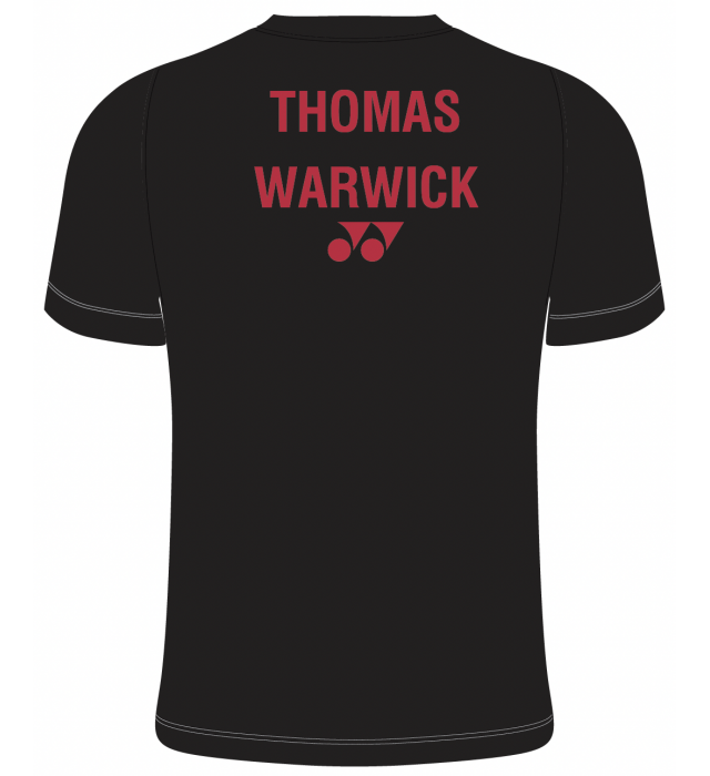 Warwick Yonex T011WC Flash T Shirt Crew Neck Womens Black/Sky/Red/White