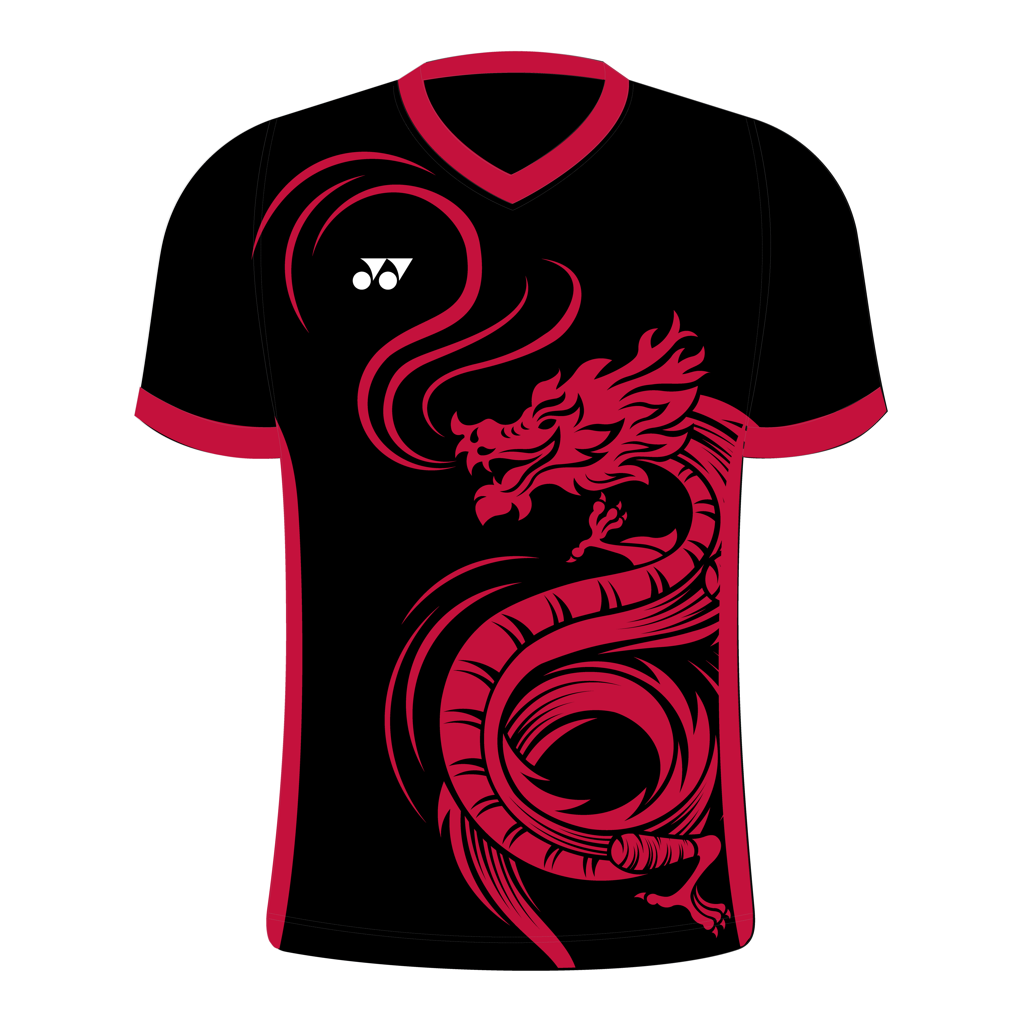 The Dragons T014 Dragon Swoosh V Neck Womens