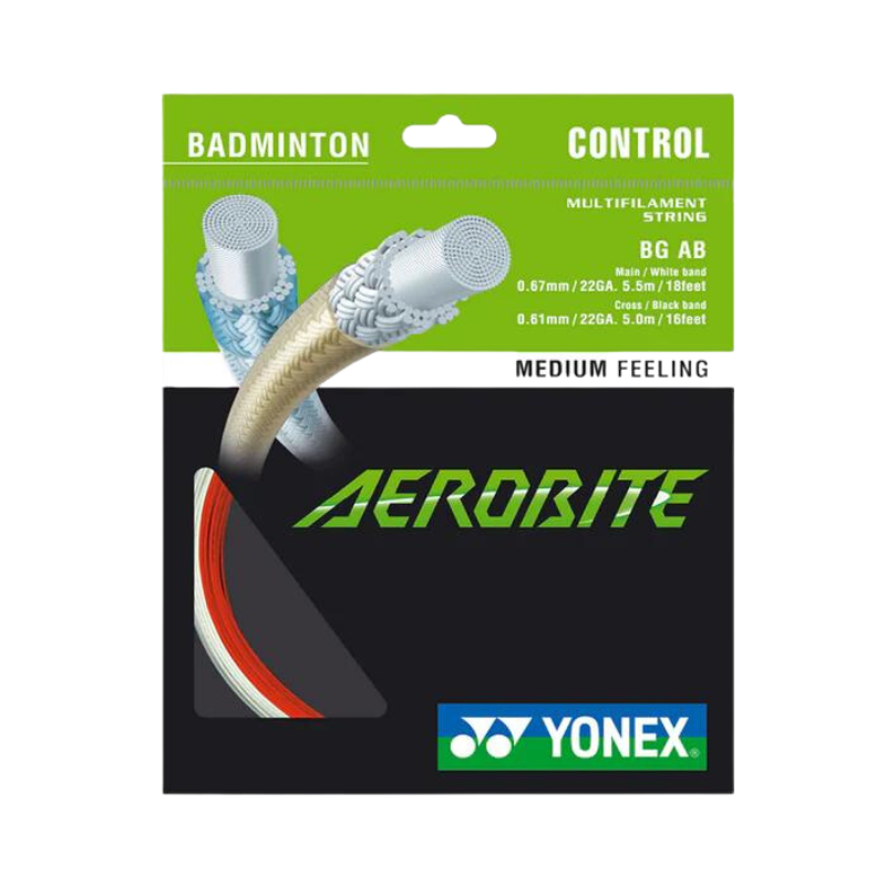 Yonex BG Aerobite String (10m Set) White/Red