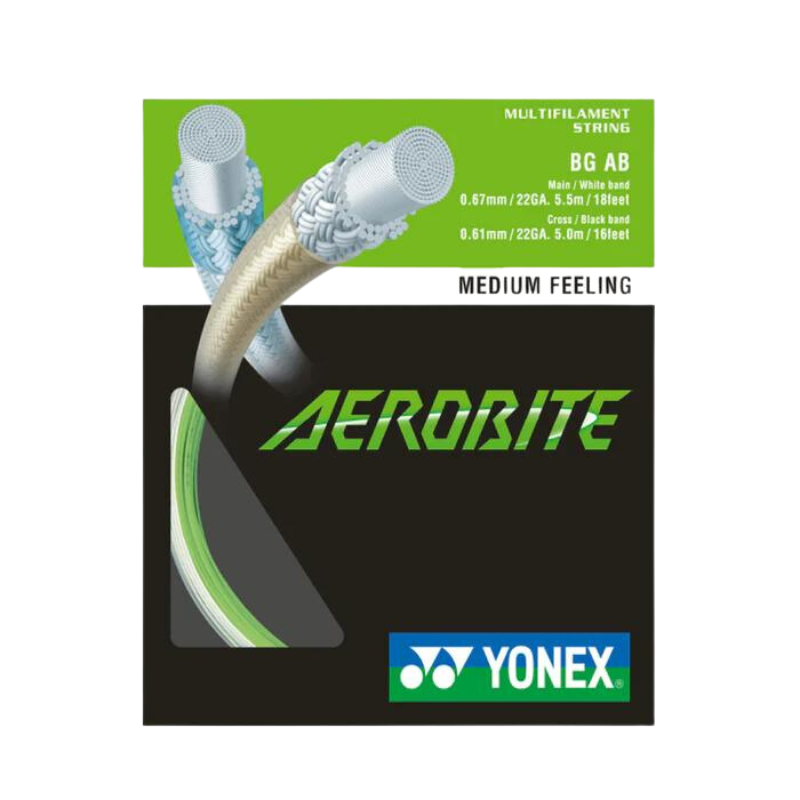 Yonex BG Aerobite String (10m Set) White/Green