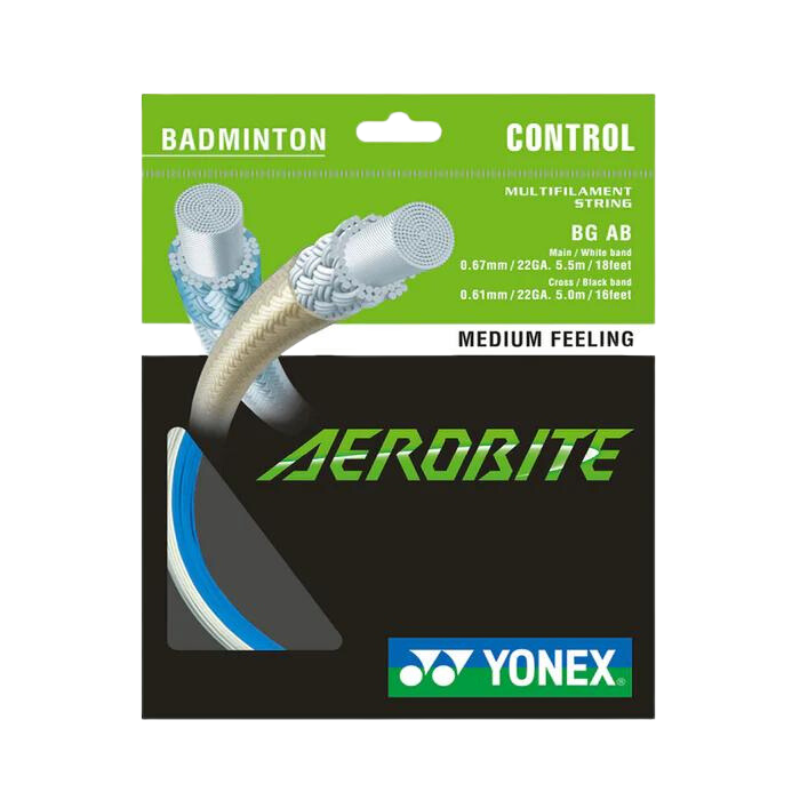 Yonex Aerobite String (10m Set) White/Blue