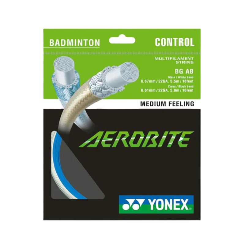 Yonex BG Aerobite String (10m Set) White/Blue