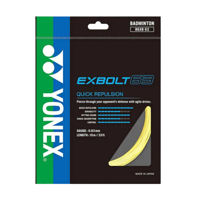 Yonex Exbolt 63 Badminton String (10m Set) Yellow