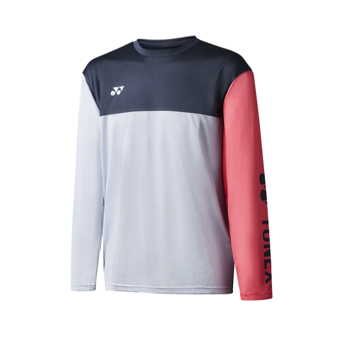 Yonex YLST323J Long Sleeve T-Shirt Junior (Silver/Gunmetal/Cerise)