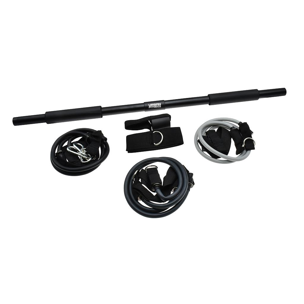 Urban Fitness Resistance Bar Kit Black