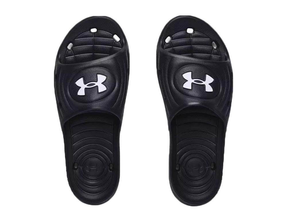 Under Armour Locker IV 3023758 Slides Mens (Black/White)