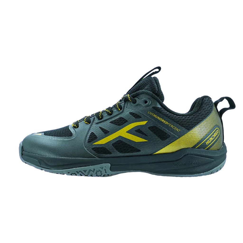 Hundred Velocity Z Badminton Shoes - Black/Gold