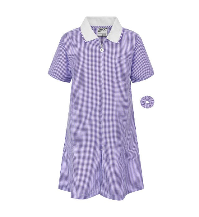 Zeco Gingham Dress (Purple)