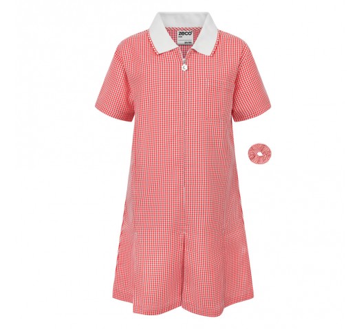 Zeco Gingham Dress (Red)