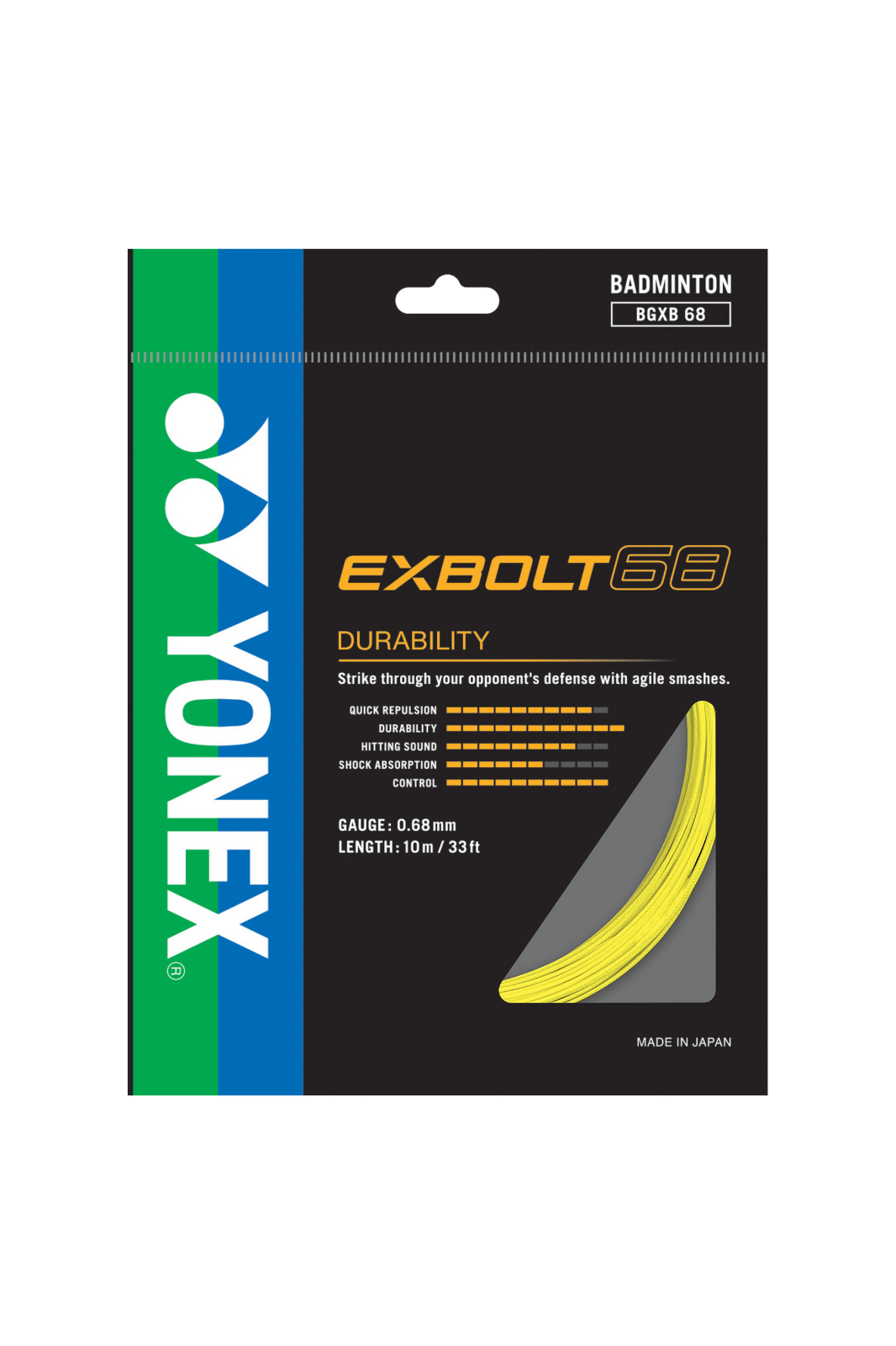 Yonex Exbolt 68 0.68mm/10M Set Yellow