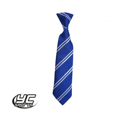 Glyncoed Primary School Tie ROYAL/WHITE